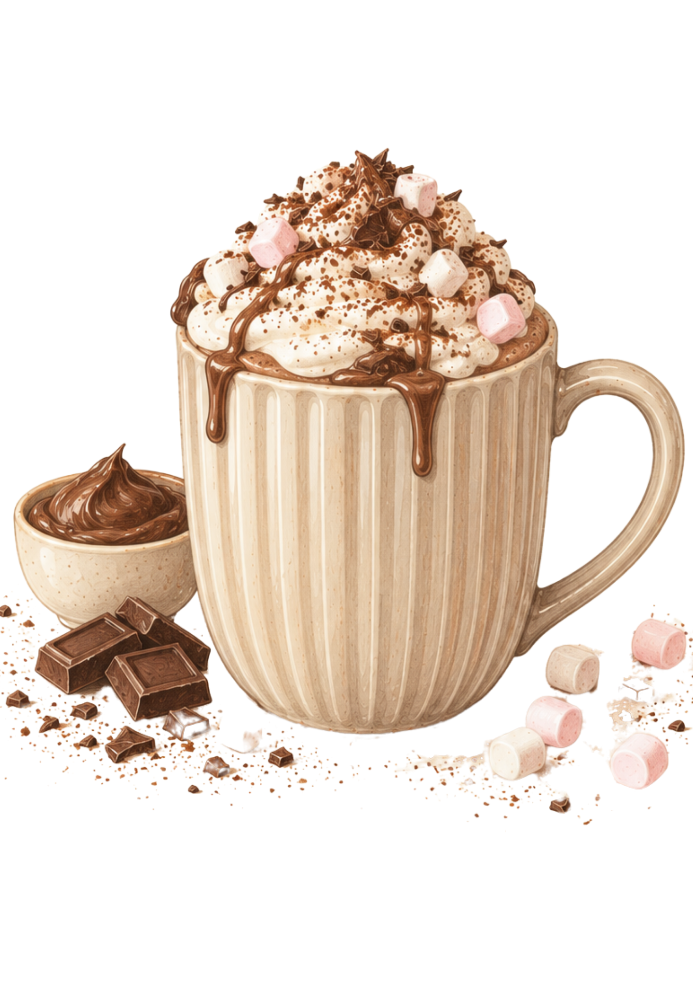 choco'mallow chocolat gourmand chantilly chamallows et pâte à tartiner chocolat noisette