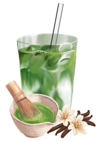 matcha frappé à la vanille noisettes et bergamote salon de thé au pouliguen